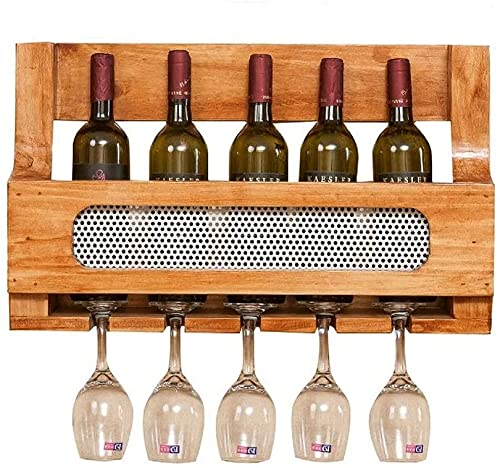 Weinregal Wandmontage Weinregal Holz Weinregal Flaschenhalter mit Weinglashalter für 5 Flaschen und 5 Weingläser Home Kitchen Decor Storage Rack Weinregal Wandmontage Weinregal Holz Weinregal Flaschenhalter mit Weinglashalter für 5 Flaschen und 5 Weingläser Home Kitchen Decor Storage Rack von FGFTHJBJNBDKFVFNVJNFBNVJG