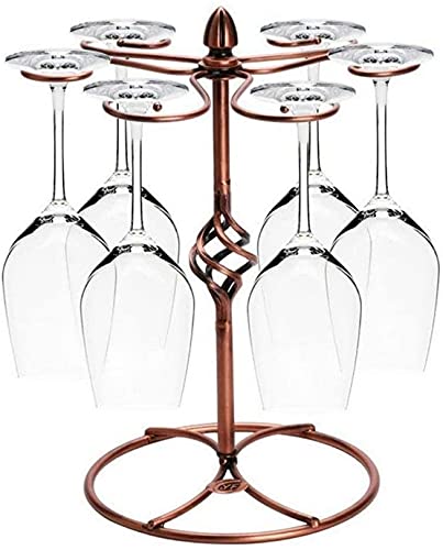 Weinregal Wandmontage Weinregal Scrollwork Bronze Metall Weinglasregal Klassisch Elegant Freistehend Tischplatte Stielgläser Lagerregal Weinglashalter Ständer mit 6 Haken Kleines Weinregal von FGFTHJBJNBDKFVFNVJNFBNVJG