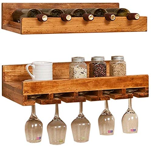 Weinregal Wandmontiertes Weinregal, doppellagig, multifunktional, Weinglas-Flaschenschicht, geeignet für Zuhause, Esstisch, Wand, Raum, Weinglasregal von FGFTHJBJNBDKFVFNVJNFBNVJG