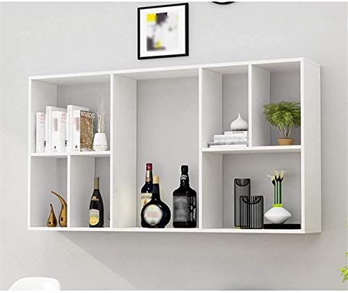 Weinregal Weinglasregal Massivholz Weinregal Wandbehang ist Wandbehang Wandspind Weinflasche Kelch Regal Bücherregal (Farbe: Schwarz, Größe: 120 cm), Weiß von FGFTHJBJNBDKFVFNVJNFBNVJG