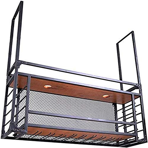 Weinregal Weinliebhaber/Vintage Bar Weinglas Hängeregal Restaurant Café Küche Organisation und Regal Wandmontage Weinregale Stielgläser Hängeregal Weinregal (Farbe: 60 x 30 x 55 cm) von FGFTHJBJNBDKFVFNVJNFBNVJG