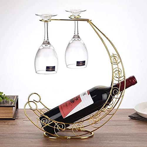 Weinregal aus Eisen, mediterraner Stil, Piratenschiff-Design, Tisch-Weinflaschenhalter (Größe: 30 x 15 x 36 cm) (Farbe: #3) von FGFTHJBJNBDKFVFNVJNFBNVJG