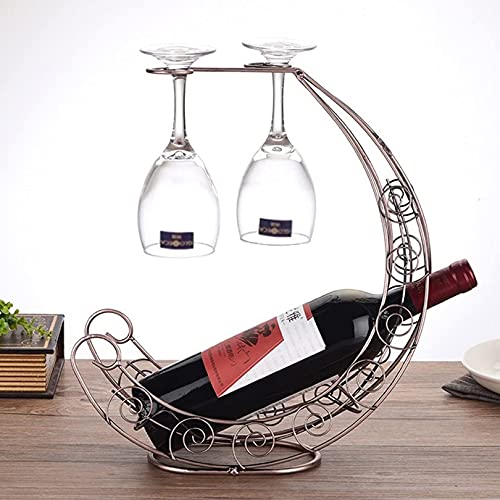 Weinregal aus Eisen, mediterraner Stil, Piratenschiff-Design, Tisch-Weinflaschenhalter (Größe: 30 x 15 x 36 cm) (Farbe: #3) von FGFTHJBJNBDKFVFNVJNFBNVJG
