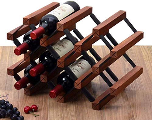 Weinregal aus Holz, freistehend, für Bar, Weinkeller, Kellerschrank (Größe: 10 Flaschen) (Größe: 10 Flaschen) von FGFTHJBJNBDKFVFNVJNFBNVJG