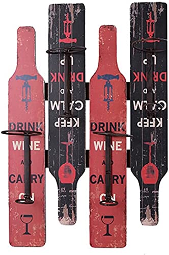 Weinregal aus Metall zur Wandmontage, Vintage-Weinflaschenhalter, kreative Dekoration (Größe: 43 x 14 x 66 cm) von FGFTHJBJNBDKFVFNVJNFBNVJG
