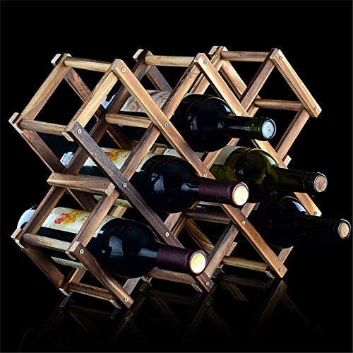 Weinregal für 3/5/6/10 Flaschen Weinregal Ständer Halter Display Regale Dekoration helles Holz Holz 6 (Farbe: gebackene Größe: 6) von FGFTHJBJNBDKFVFNVJNFBNVJG
