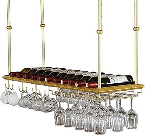 Weinregal für Weinliebhaber/Weinregale, verstellbare Höhe, Eisen, Weinflaschenhalter, Deckenmontage, hängende Weinglasregal, Vintage-Dekoration, hängender Weinhalter, schwimmendes Weinregal, G 60 x 35 Weinregal für Weinliebhaber/Weinregale, verstellbare Höhe, Eisen, Weinflaschenhalter, Deckenmontage, hängende Weinglasregal, Vintage-Dekoration, hängender Weinhalter, schwimmendes Weinregal, G 60 x 35 von FGFTHJBJNBDKFVFNVJNFBNVJG