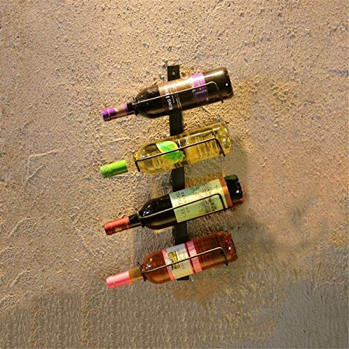 Weinregal mit 4 Regalböden, für Restaurant, Wandanhänger, Bar, Café, Schwarz, 20 x 11 x 50,5 cm von FGFTHJBJNBDKFVFNVJNFBNVJG
