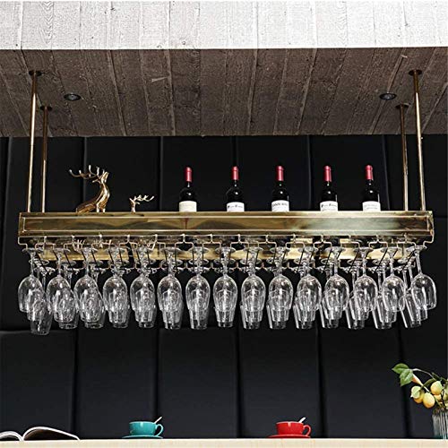 Weinregal zum Aufhängen | Edelstahlmaterial | Industrieller Weinflaschenhalter | Regal aus gehärtetem Glas | perfekt für Bar und Zuhause – Titan-Goldfarbe Dfvv (Farbe: 120 x 35 cm) von FGFTHJBJNBDKFVFNVJNFBNVJG