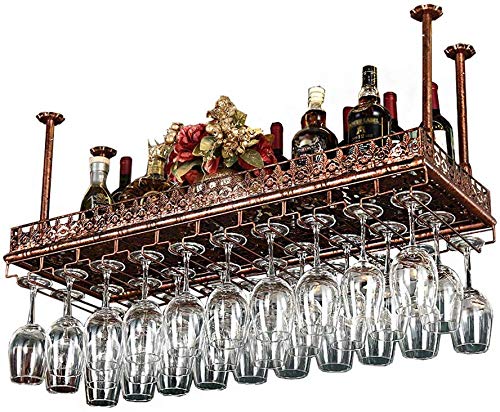 Weinregal zum Aufhängen an der Decke, Metall, Kelchhalter, Regal, zum Aufhängen, Weinglashalter, Weinflaschenhalter, Wandregal, Aufbewahrung, Organizer von FGFTHJBJNBDKFVFNVJNFBNVJG