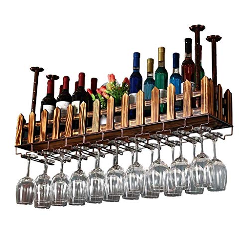 Weinregal zum Aufhängen an der Decke mit Glashalter, Holz, Metall, Wandregal, inklusive Beschläge, 80 x 20 cm Weinregal zum Aufhängen an der Decke mit Glashalter, Holz, Metall, Wandregal, inklusive Beschläge, 80 x 20 cm von FGFTHJBJNBDKFVFNVJNFBNVJG