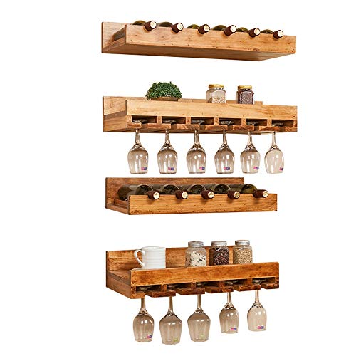 Weinregal zum Aufhängen an der Wand, Massivholz, Weinregal, Dekoration, modernes minimalistisches Weinregal (Farbe: B, Größe: 70 cm) von FGFTHJBJNBDKFVFNVJNFBNVJG