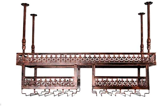 Weinregale, Deckenregale, verstellbare Höhe, wandmontiert, hängender Weinflaschenhalter, Metall, Eisen, Weingläser, Tassen, Kelche, L 100 x B 30 cm, Bronze Weinregale, Deckenregale, verstellbare Höhe, wandmontiert, hängender Weinflaschenhalter, Metall, Eisen, Weingläser, Tassen, Kelche, L 100 x B 30 cm, Bronze von FGFTHJBJNBDKFVFNVJNFBNVJG
