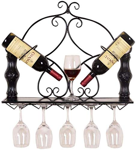 Weinregale, Wandhalterung, Metallregale, zum Aufhängen, Weinflaschenhalter, Eisen, Weinglas-Einheit, schwimmende Shees, Kelch, Organizer, Dekoration, L 56 x B 12,5 x H 48 cm, Schwarz Weinregale, Wandhalterung, Metallregale, zum Aufhängen, Weinflaschenhalter, Eisen, Weinglas-Einheit, schwimmende Shees, Kelch, Organizer, Dekoration, L 56 x B 12,5 x H 48 cm, Schwarz von FGFTHJBJNBDKFVFNVJNFBNVJG