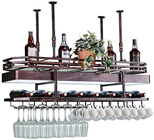 Weinregale, Weinregal, achteckig, Becherhalter, Schmiedeeisen, umgedrehtes Weinglashalter, hängendes Weinregal, für Zuhause, Kelchhalter, dekoratives Weinregal mit Leuchtbox, 3 Farben, 3 Größen Weinregale, Weinregal, achteckig, Becherhalter, Schmiedeeisen, umgedrehtes Weinglashalter, hängendes Weinregal, für Zuhause, Kelchhalter, dekoratives Weinregal mit Leuchtbox, 3 Farben, 3 Größen von FGFTHJBJNBDKFVFNVJNFBNVJG