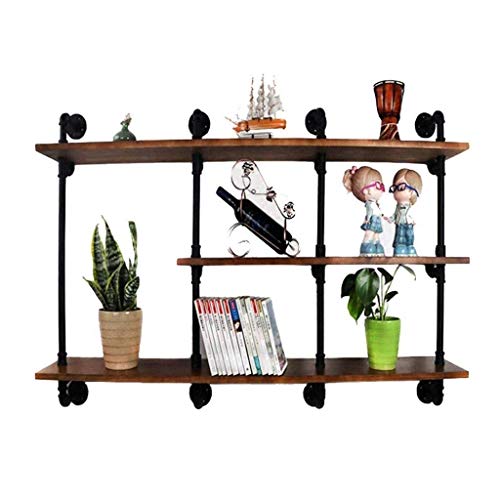 Weinregale Wand-Trennwand Regal als Bücherregal | Wandschrank Metall Eisen Wasserrohre Wandbehang für Bar als Weinregal Loft Vintage Industrial Style von FGFTHJBJNBDKFVFNVJNFBNVJG