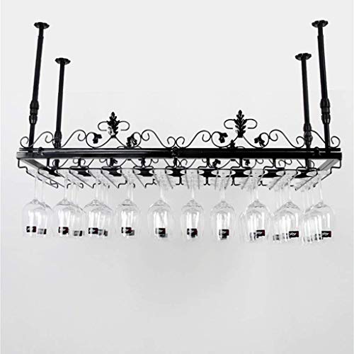 Weinregale Wandhalterung Metallregale Europäischer Stil Muster Deckenmontage Hängender Weinflaschenhalter Eisen Weinglas Arbeitsplatte Dekoration Schwarz von FGFTHJBJNBDKFVFNVJNFBNVJG