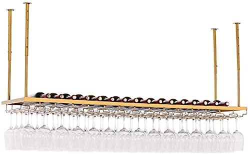 Weinregale zum Aufhängen an der Wand, Eisen, Weinglas- und Flaschenhalter, Deckenweinschränke für Küche, Esszimmer, Bar oder Weinkeller, goldener Rahmen, 80 cm Weinregale zum Aufhängen an der Wand, Eisen, Weinglas- und Flaschenhalter, Deckenweinschränke für Küche, Esszimmer, Bar oder Weinkeller, goldener Rahmen, 80 cm von FGFTHJBJNBDKFVFNVJNFBNVJG