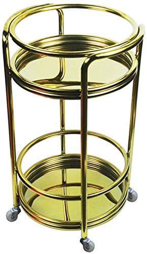 Weinregalwagen Rollwagen – Mobiler Rollwagen Werkzeugwagen Edelstahl Weinwagen Tee Wasser Wagen Snack Auto Hotel Restaurant Lieferauto (Gold/Silber – 40 x 40 x 68 cm) Gold B von FGFTHJBJNBDKFVFNVJNFBNVJG