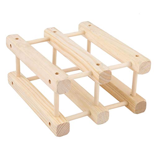 Weinständer aus Holz, Küchenzubehör, faltbares Rotweinregal, Getränkeflaschenhalter, tragbar, für 2–4 Flaschenhalter, Bar-Display (Farbe: Beige, Größe: 2 Flaschen) von FGFTHJBJNBDKFVFNVJNFBNVJG