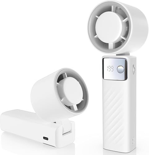 Leistungsstarker Handventilator – Tragbarer Turbo-Mini-Ventilator mit 4000-mAh-Akku, 1-199 Geschwindigkeitsstufen, faltbares Design & LED-Display – für den Innen- und Außenbereich von Leistungsstarker Handventilator – Tragbarer Turbo-Mini-Ventilator mit 4000-mAh-Akku, 1-199 Geschwindigkeitsstufen, faltbares Design & LED-Display – für den Innen- und Außenbereich von von FGHB