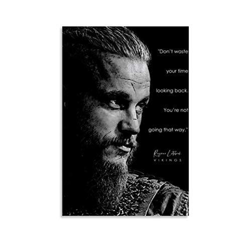 FGHDS Vikings Ragnar Zitate Kunst Poster, dekoratives Gemälde, Leinwand, Wandkunst, Wohnzimmer, Poster, Schlafzimmer, 60 x 90 cm von FGHDS