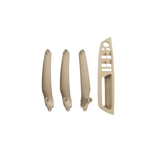 Auto Türgriff Innentürgriffe Für E70 E71 Für X5 Für X6 Armlehne Auto Vorne Fahrersitz LHD RHD Innen Tür Griff Innere Panel Pull(Model A RHD Beige) von FGHDSSA
