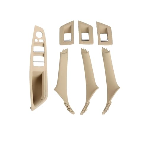FGHDSSA Auto Türgriff Innentürgriffe Für 5 Series F10 F11 Auto Innen Türgriff Panel Abdeckung Fenster Schalter Panel Griff Set(LHD Beige) von FGHDSSA