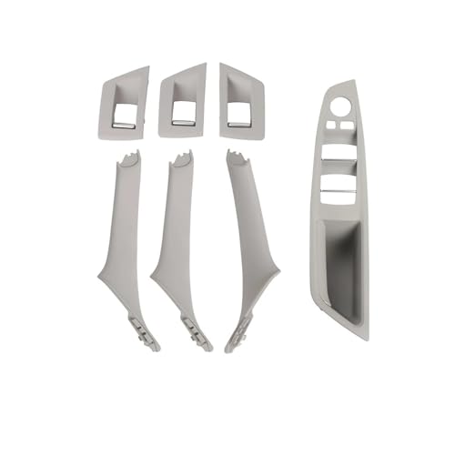 FGHDSSA Auto Türgriff Innentürgriffe Für 5 Series F10 F11 Auto Innen Türgriff Panel Abdeckung Fenster Schalter Panel Griff Set(RHD Gray) von FGHDSSA