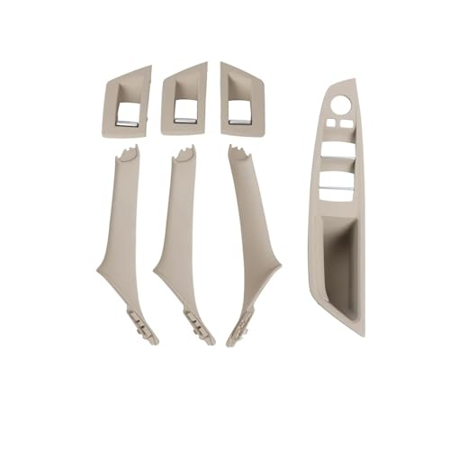 FGHDSSA Auto Türgriff Innentürgriffe Für 5 Series F10 F11 Auto Innen Türgriff Panel Abdeckung Fenster Schalter Panel Griff Set(RHD Oyster) von FGHDSSA