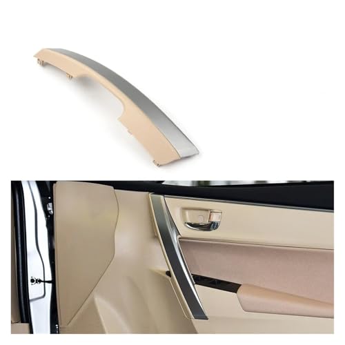 FGHDSSA Auto Türgriff Innentürgriffe Für Toyota Für Corolla Für Levin 2014-2018 7464602430 Auto Innen Vorne Tür Griff Trim Panel Armlehne(Beige Silver R) von FGHDSSA