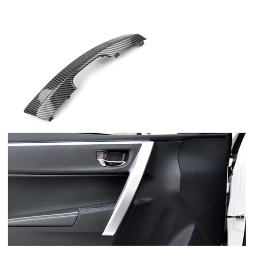 FGHDSSA Auto Türgriff Innentürgriffe Für Toyota Für Corolla Für Levin 2014-2018 7464602430 Auto Innen Vorne Tür Griff Trim Panel Armlehne(Carbon Fiber L) von FGHDSSA