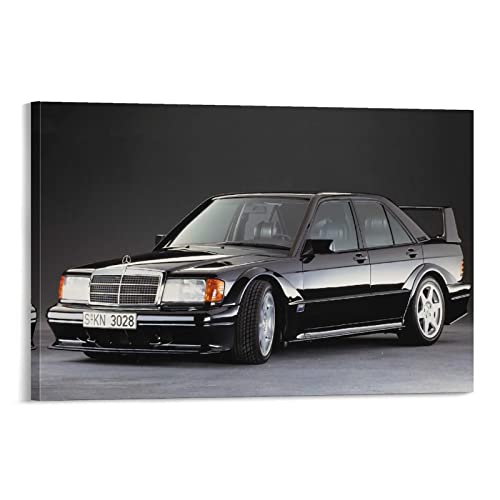 Auto-Poster Mercedes Benz 190e, dekoratives Gemälde, Leinwand, Wandkunst, Wohnzimmer, Schlafzimmer, Gemälde, 50 x 75 cm von FGHF