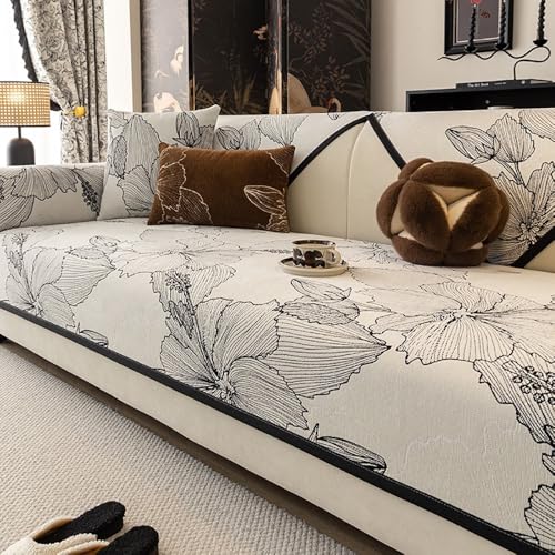 FGHUF Sofabezug 1/2/3/4 Sitzer L Form Sofa Couch überzug Ecksofa, Sofa Überzug Universelle rutschfeste Sofa Überwurf, Plüsch-Sofabezug, Sofadecken Für Sitzfläche Couch Überzug von FGHUF