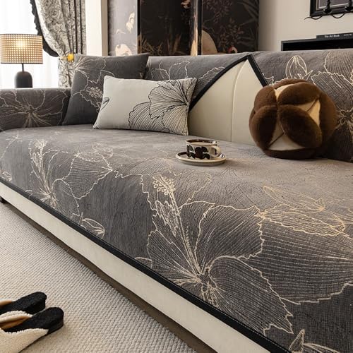 FGHUF Sofabezug 1/2/3/4 Sitzer L Form Sofa Couch überzug Ecksofa, Sofa Überzug Universelle rutschfeste Sofa Überwurf, Plüsch-Sofabezug, Sofadecken Für Sitzfläche Couch Überzug von FGHUF