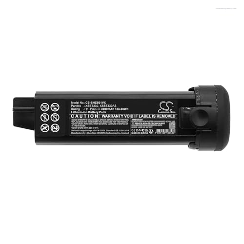 ​​Kompatibel mit Shark EvoPower System Flex, CS501J, CS401J, CS200J, WS632, 11,1 V 3000 mAh Staubsaugerakku, XSBT330 XSBT330AS​​ von FGJDERYH