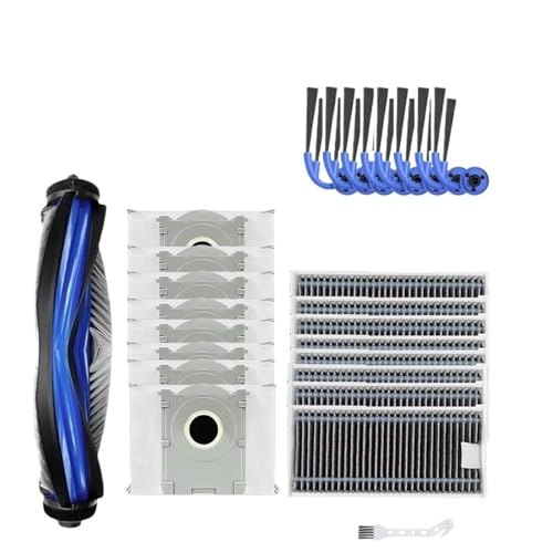 Staubsauger-Ersatzset. Kompatibel mit Ecovacs X9 Pro Omni/X9-Teilen, Hauptbürste, seitlicher Staubbeutel, HEPA-Filter(Light yellow) von FGJDERYH