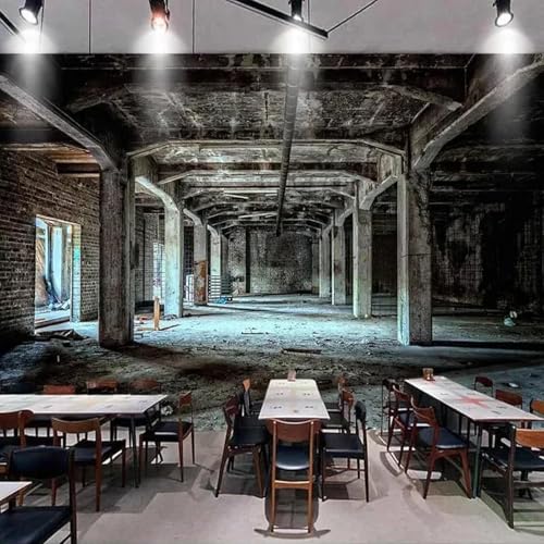 FGJFGGFR Wandbild 3D Wohnzimmer Tapete Retro Nostalgischer Industriestil Innenhintergrund Wanddekoration Kunstaufkleber Seidenwandmalerei von FGJFGGFR