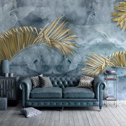 FGJFGGFR Wandbild 3d Wohnzimmer Tapete Blattgold Grau Marmor Innen Hintergrund Wand Dekor Kunst Aufkleber Seide Wandmalerei von FGJFGGFR