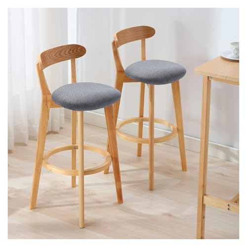 FGJUYLKvchgf 2er-Set Barhocker, bequemer Barhocker, Massivholzrahmen, geeignet for Café/Bar(#3,Seat Height: 71CM) von FGJUYLKvchgf