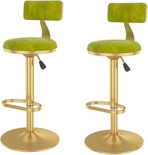 FGJUYLKvchgf 2er-Set Barhocker, verstellbar, drehbar, Thekenhöhe, bequemer Sitz mit Rückenlehne for Bars/Cafés(H1) von FGJUYLKvchgf