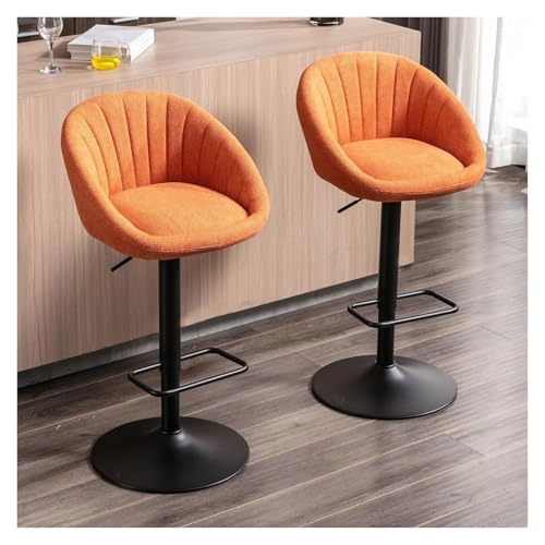 FGJUYLKvchgf 2er-Set Barhocker Kücheninsel Barhocker Bequeme Thekenhocker Geeignet for Café/Taverne(Orange) von FGJUYLKvchgf