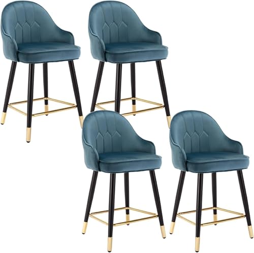 FGJUYLKvchgf 4er-Set Barhocker, bequemer Sitz mit Rückenlehne, Stabiler Rahmen for Bars/Cafés(65CM) von FGJUYLKvchgf