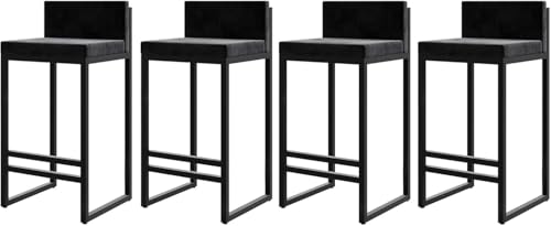 FGJUYLKvchgf Barhocker, bequemer Sitz mit Rückenlehne, Stabiler Rahmen for Kücheninsel(4PCS) von FGJUYLKvchgf
