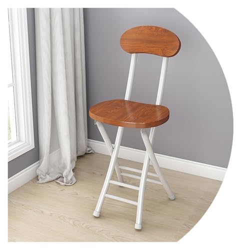FGJUYLKvchgf Barhocker Home Klappstuhl Barhocker mit Rückenlehne Klappbares Design(Brown) von FGJUYLKvchgf