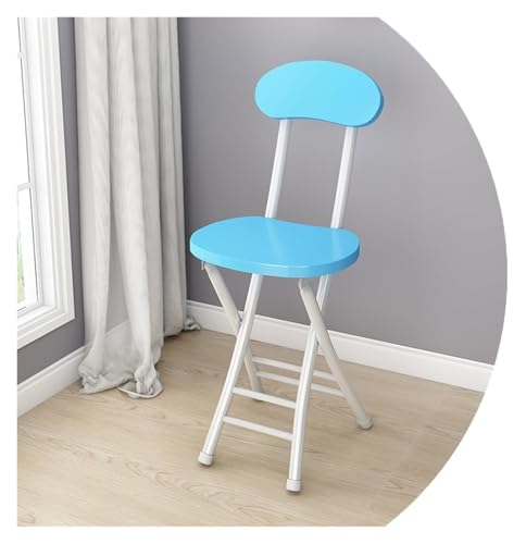 FGJUYLKvchgf Barhocker Home Klappstuhl Barhocker mit Rückenlehne Klappbares Design(Light Blue) von FGJUYLKvchgf