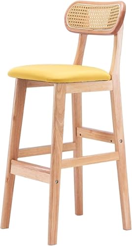 FGJUYLKvchgf Barhocker Kücheninsel Hohe Hocker Stabiler Holzrahmen Multi-Szenario-Einsatz(Yellow,72CM) von FGJUYLKvchgf