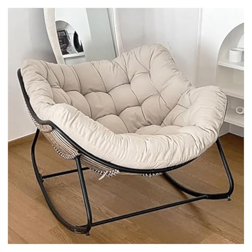 FGJUYLKvchgf Rocking Chair Soft Cushion Comfortable Chair for Indoor and Outdoor Use(Off-White) von FGJUYLKvchgf