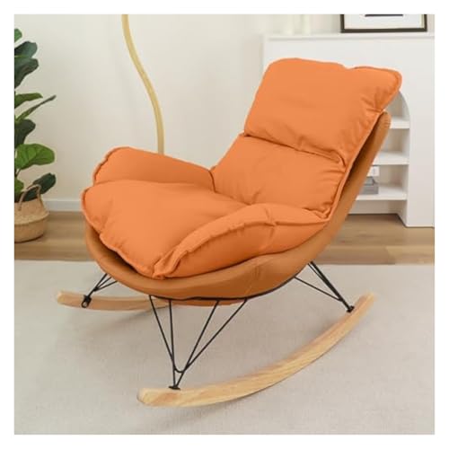 FGJUYLKvchgf Schaukelstuhl, Bequemer Loungesessel Balkonliege Anti-Rutsch-Design Multi-Szenen-Einsatz(Orange) von FGJUYLKvchgf
