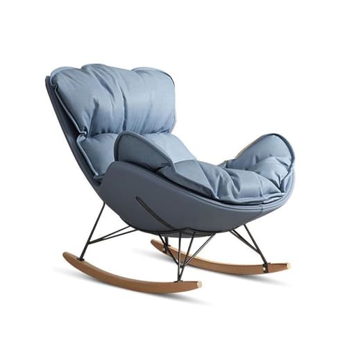 FGJUYLKvchgf Schaukelstuhl, Lounge-Sofa-Sessel aus technischem Stoff mit Rückenlehne, geeignet for Wohnzimmer/Schlafzimmer/Büro(Blue) von FGJUYLKvchgf